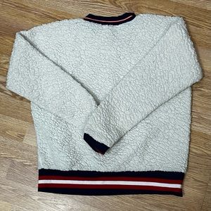 Derek Heart Pullover Soft Sherpa Feel Sweater Medium